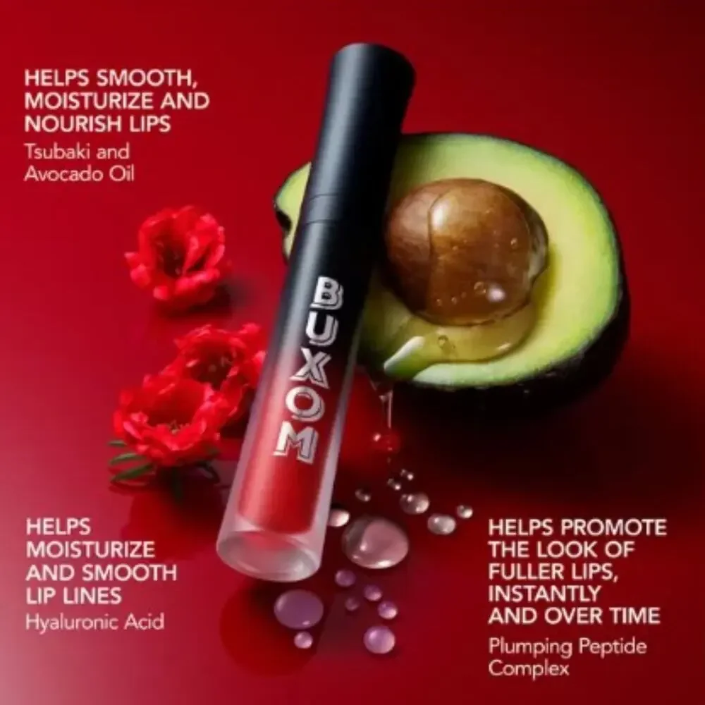 Buxom $25 Full-On Plumping Liquid Lipstick in Red Hot NIB